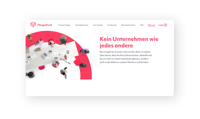 Webstyleguide Introbereich Bild links