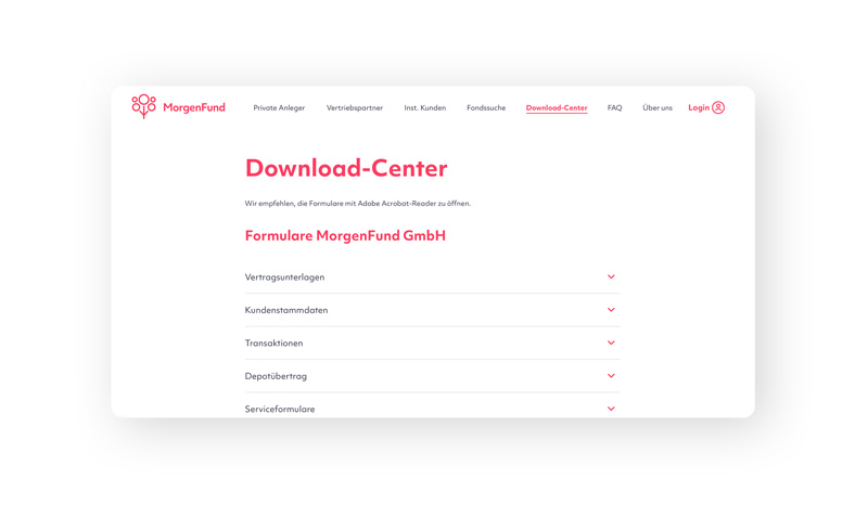 Webstyleguide Introbereich Intro ausgeblendet