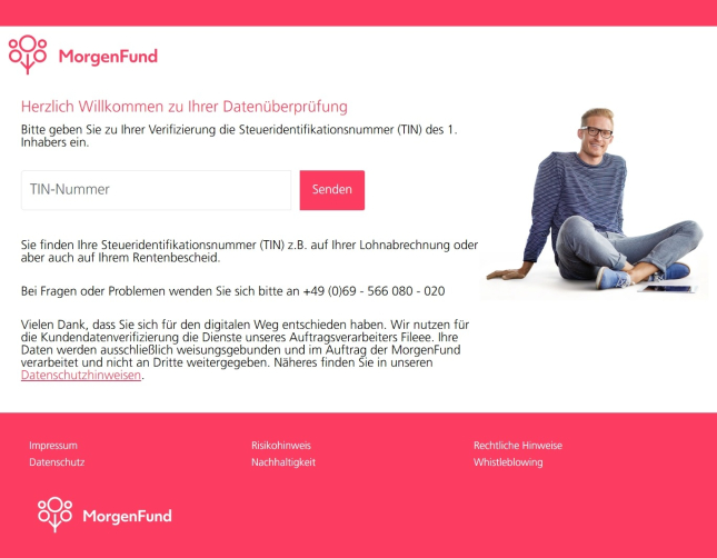 Datenpruefung-Einstiegsseite TIN